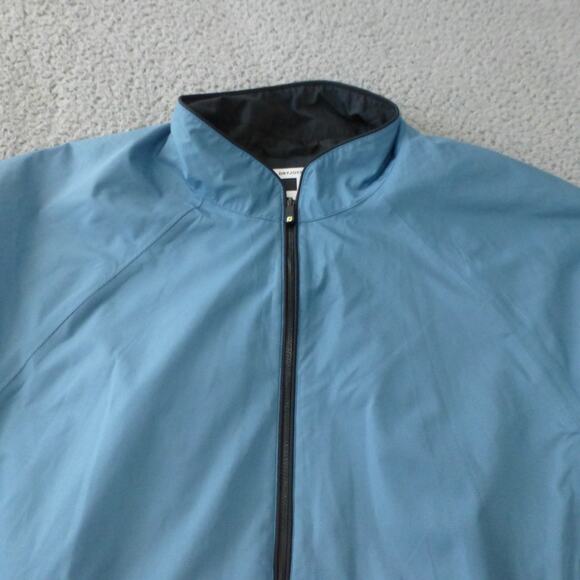 Footjoy FJ Jacket Mens Large Dryjoys 1/4 Zip Windbreaker Golf Blue Short Sleeve - Picture 3 of 10